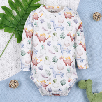DINO EXPLORER infant bodysuit in organic cotton