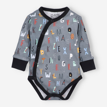 Envelope body ALFABET in organic cotton for a boy