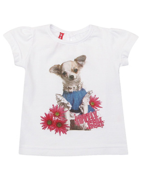 Short-sleeved girls' T-shirt