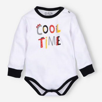 Infant body ALFABET in organic cotton for boy