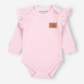 Striped knit body with frills